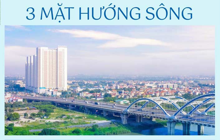 Điểm nhấn của Eurowindow River Park Đông trù là 3 mặt view sông hồng