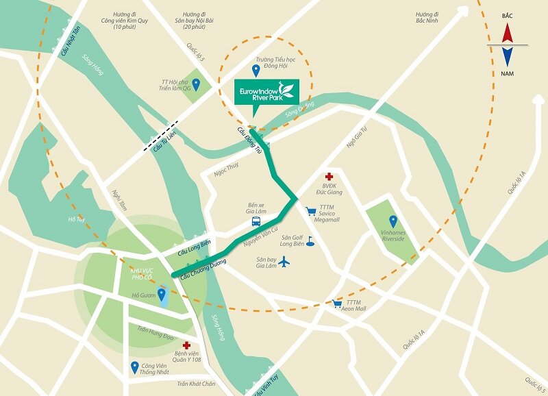 Dự án Eurowindow River Park có vị trí tuyệt đẹp