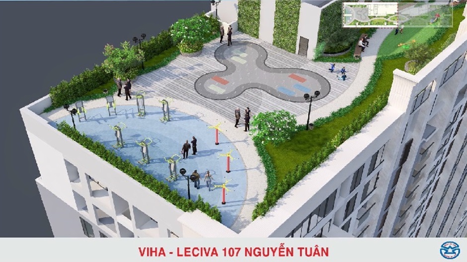 Thiết kế sân thượng của tòa nhà Viha Leciva