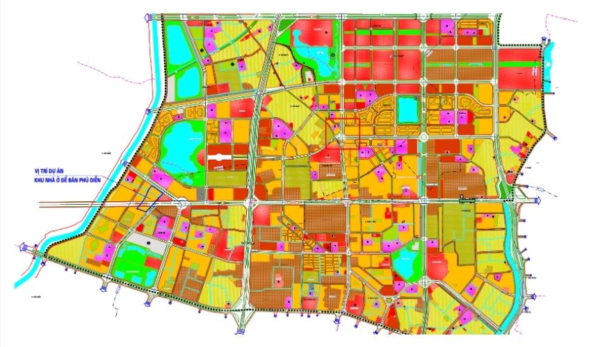 Vị trí quy hoạch dự án Minh Giang Phú Diễn nằm tại phường Phú Diễn, quận Bắc Từ Liêm