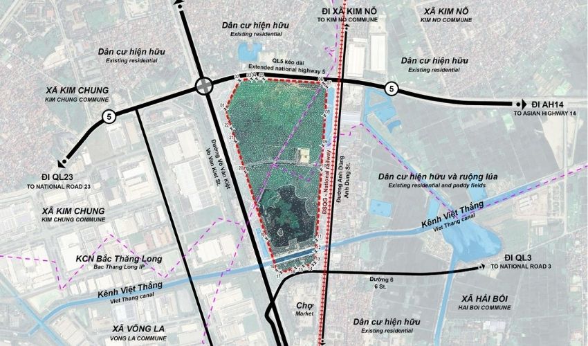 Dự án The InterCentral Đông Anh sở hữu vị trí huyết mạch tại khu vực Đông Anh